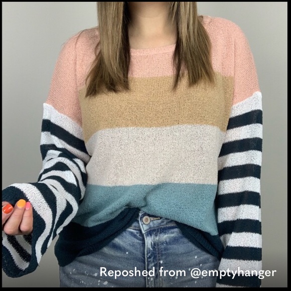 Casual Obsession Striped Sweater Medium - Picture 13 of 13